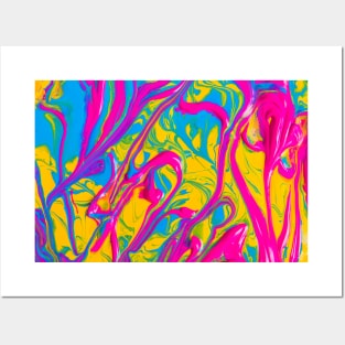 Colorful Abstract Oil Painting Posters and Art